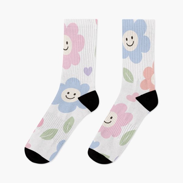 Item preview, Cheerful Pastel Smiling Flowers Pattern designed and sold by Owcomm.