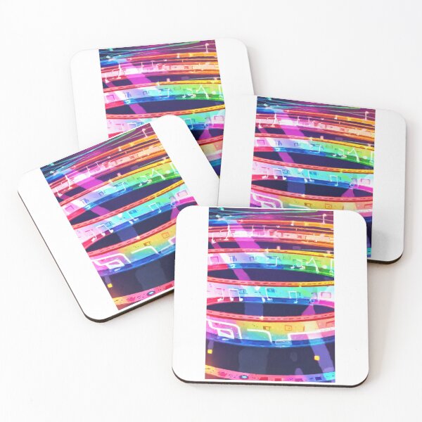 Item preview, Digital Art - Abstract Neon Composition, Color Harmony and Luminous Notes designed and sold by Reverso-Design.