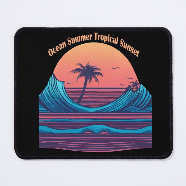 Item preview, Ocean Summer Beach Sticker – Tropical Sunset Aesthetic Design designed and sold by Artimax-Studio.