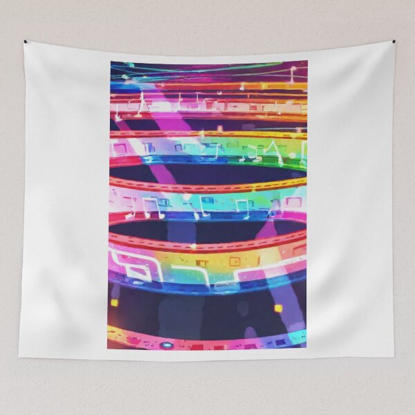 Item preview, Digital Art - Abstract Neon Composition, Color Harmony and Luminous Notes designed and sold by Reverso-Design.