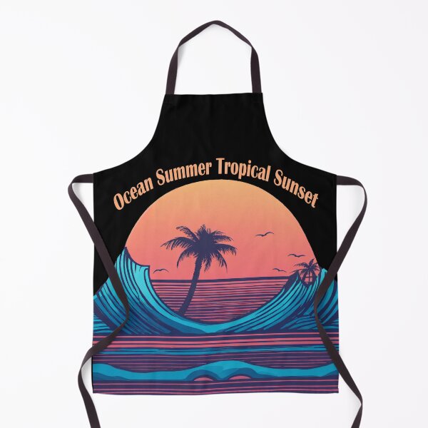 Item preview, Ocean Summer Beach Sticker – Tropical Sunset Aesthetic Design designed and sold by Artimax-Studio.