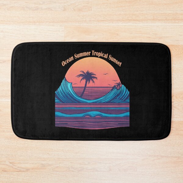 Item preview, Ocean Summer Beach Sticker – Tropical Sunset Aesthetic Design designed and sold by Artimax-Studio.