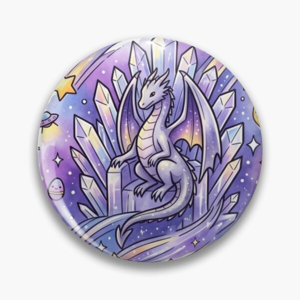 Item preview, Crystal Guardian Dragon | Celestial Fantasy Art | Cosmic Galaxy Dragon Illustration designed and sold by Cosmic Doodle Co..