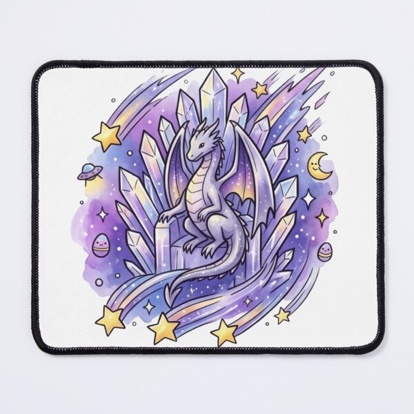 Item preview, Crystal Guardian Dragon | Celestial Fantasy Art | Cosmic Galaxy Dragon Illustration designed and sold by Cosmic Doodle Co..