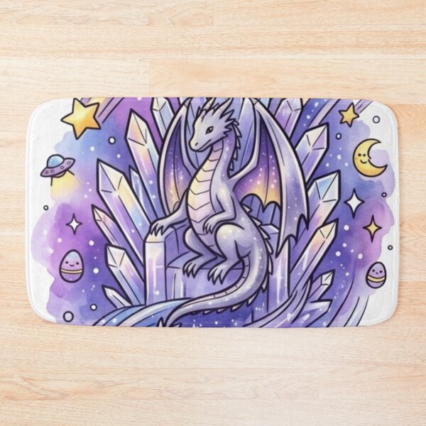 Item preview, Crystal Guardian Dragon | Celestial Fantasy Art | Cosmic Galaxy Dragon Illustration designed and sold by Cosmic Doodle Co..