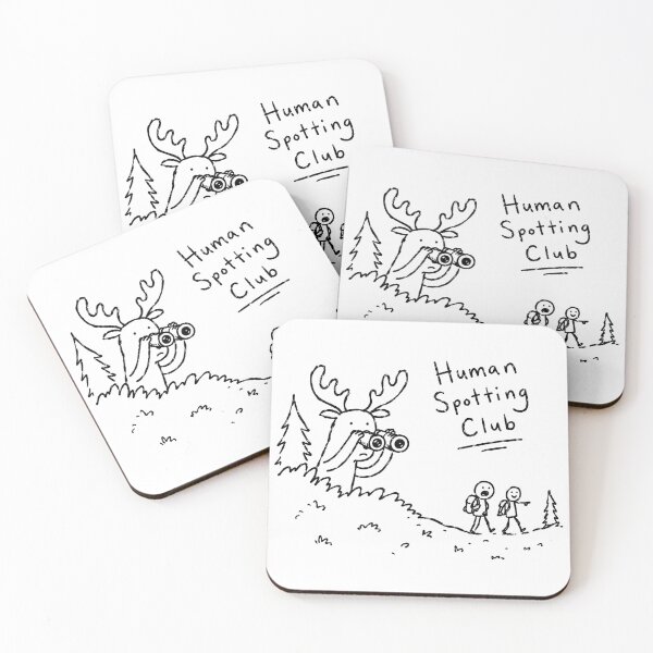 Item preview, Human Spotting Club Funny Moose Hiking Nature Humor Design designed and sold by MonkiFlipp.