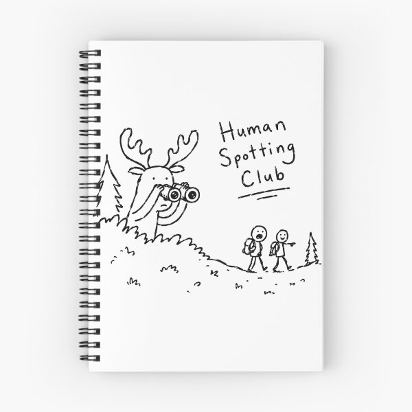 Item preview, Human Spotting Club Funny Moose Hiking Nature Humor Design designed and sold by MonkiFlipp.