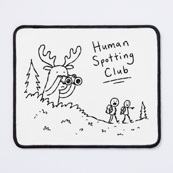 Item preview, Human Spotting Club Funny Moose Hiking Nature Humor Design designed and sold by MonkiFlipp.