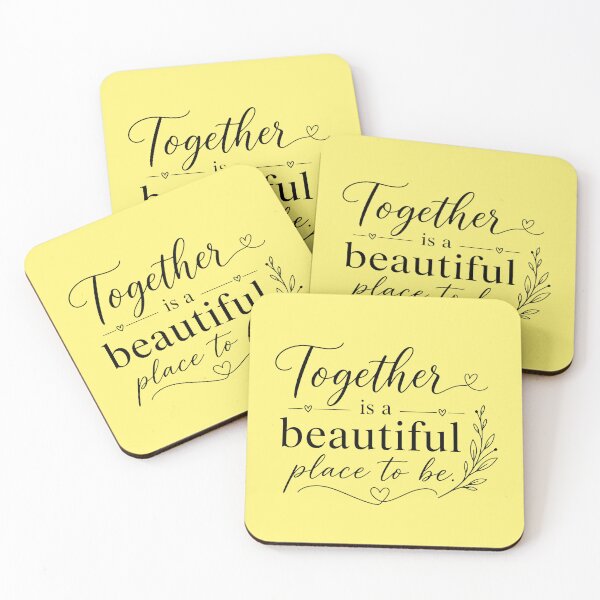 Item preview, Together Is A Beautiful Place To Be - Minimalist Romantic Typography designed and sold by Scro-Ciob-Shop.