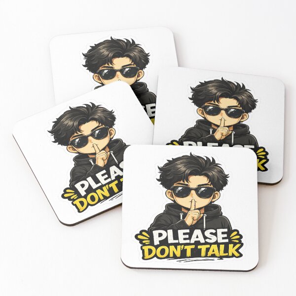 Item preview, Please Don't Talk – Funny Introvert Sticker designed and sold by Genzfirevibes.