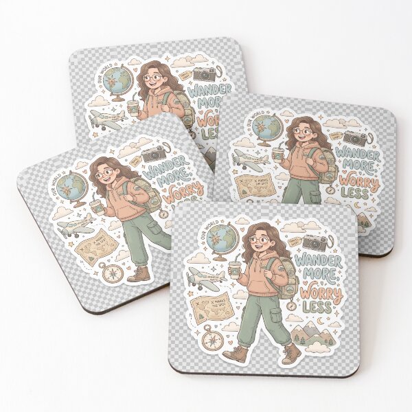 Item preview, Wander More Worry Less Travel Art designed and sold by Tk-Arts200.