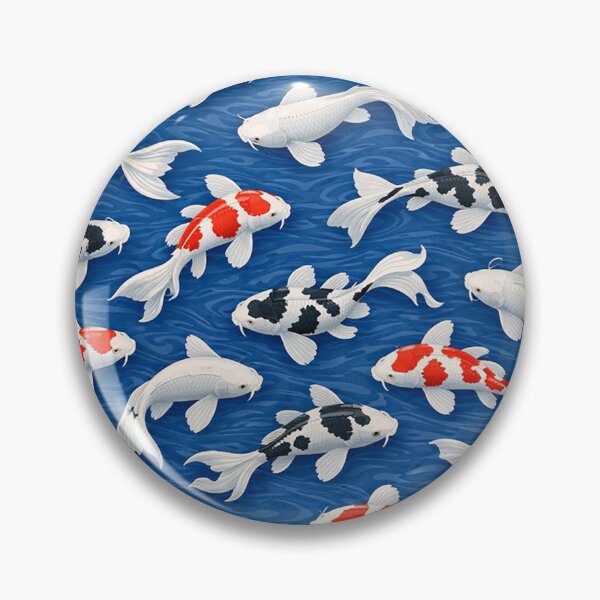 Item preview, Koi Fish Pattern Blue Pond designed and sold by Owcomm.