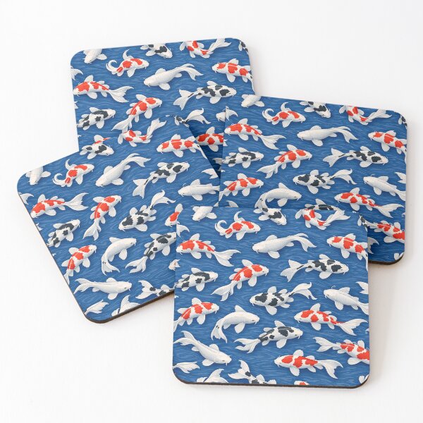 Item preview, Koi Fish Pattern Blue Pond designed and sold by Owcomm.