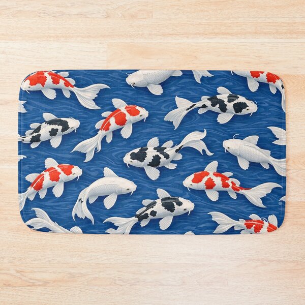 Item preview, Koi Fish Pattern Blue Pond designed and sold by Owcomm.