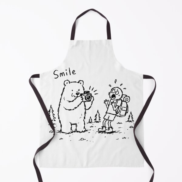 Item preview, Smile Funny Bear Photographer Hiking Camping Nature Humor Design designed and sold by MonkiFlipp.