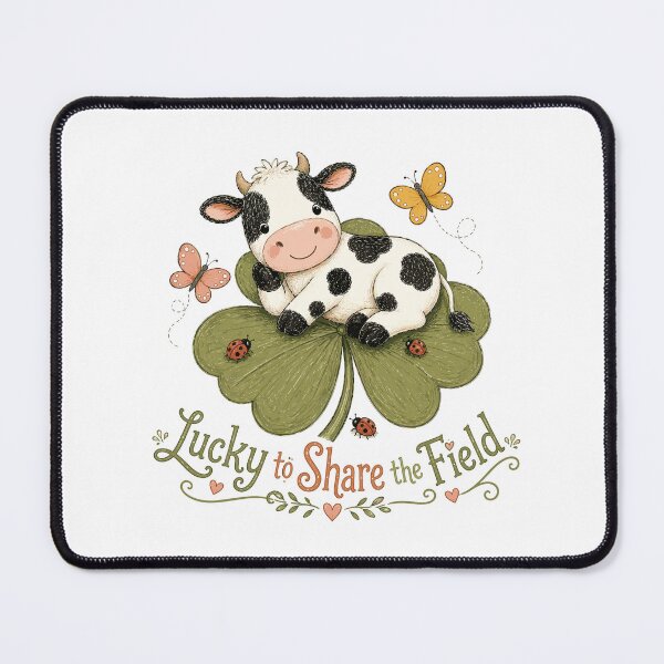 Item preview, Clover Companion - Cute Cow designed and sold by bapupa.