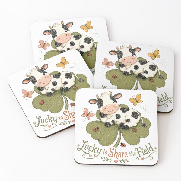 Item preview, Clover Companion - Cute Cow designed and sold by bapupa.