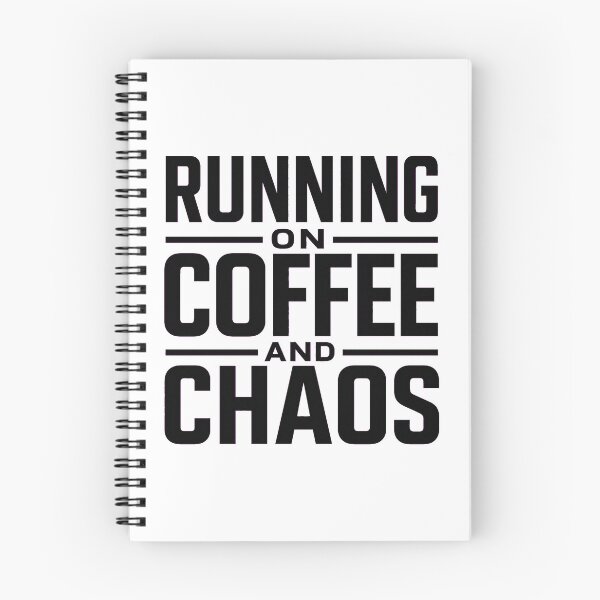 Item preview, RUNNING ON COFFEE AND CHAOS | Funny Coffee Lover Typography designed and sold by Ahmed Nedji.