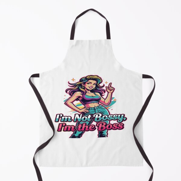 Item preview, I’m Not Bossy, I’m the Boss – Bold Confident Women Graphic T-Shirt Design | Retro Neon Girl Boss Printable PNG for Apparel & Merch designed and sold by Sushikidsntoddlers.