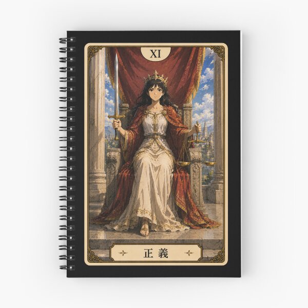 Item preview, Tarot card justice in anime style designed and sold by ProjecTees.