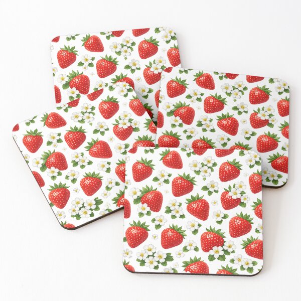 Item preview, Sweet Strawberry Floral Pattern designed and sold by Owcomm.