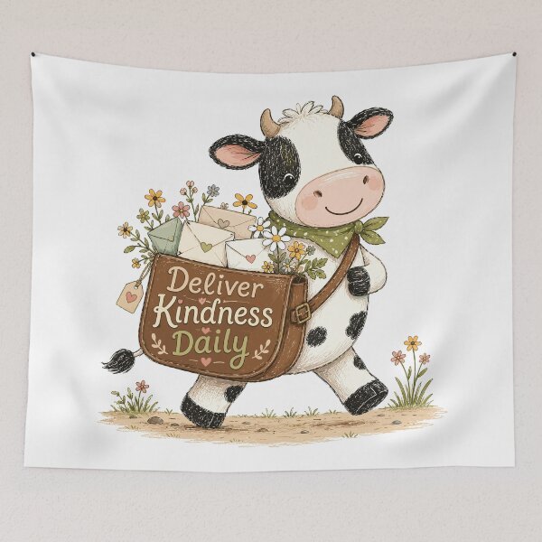 Item preview, Meadow Mail - Cute Cow designed and sold by bapupa.