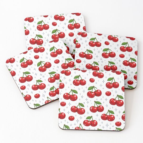 Item preview, Shiny Red Cherries Pattern designed and sold by Owcomm.