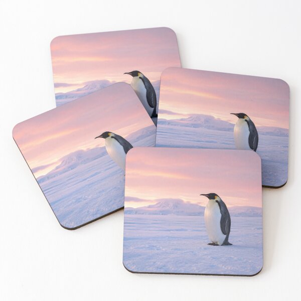 Item preview, Emperor Penguin at Arctic Sunrise | Polar Wildlife Fine Art Photography designed and sold by ApexAnimal Art.