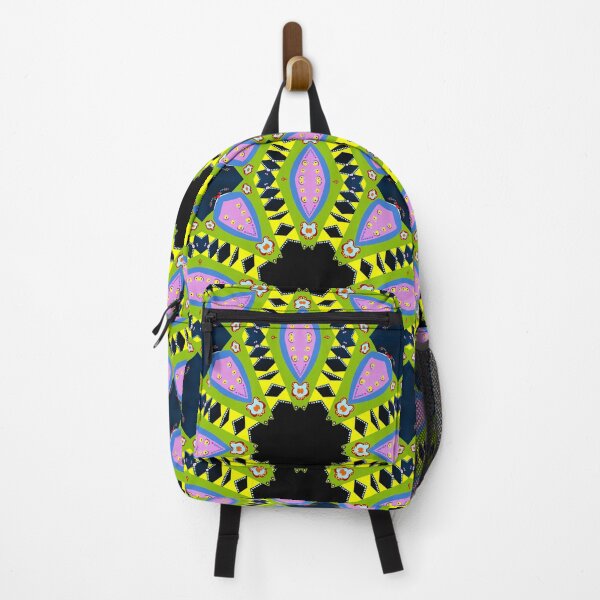 Item preview, Retro Green Pink Kaleidoscope Mandala Pattern designed and sold by Tinsleybluebell.