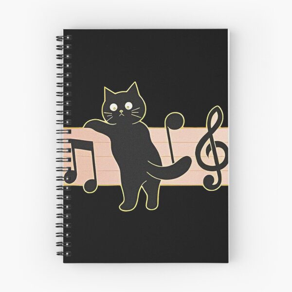 Item preview, Black Cat Playing with Musical Notes designed and sold by tenggaracalvin.