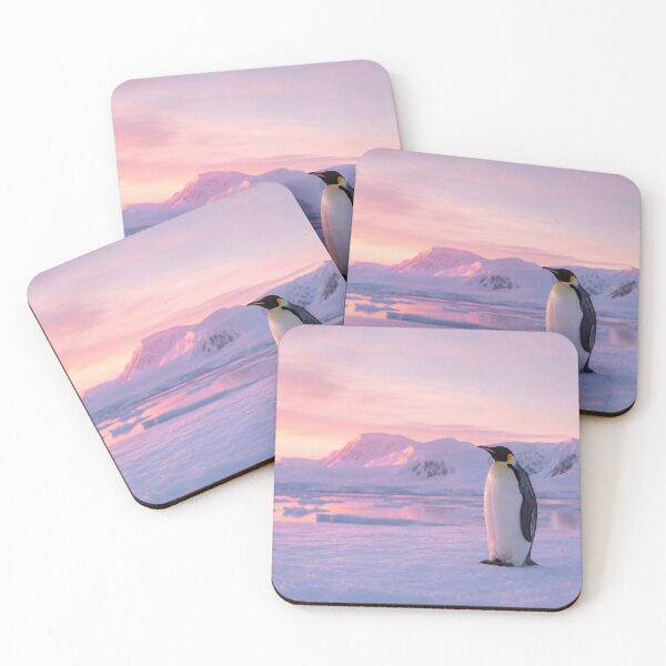 Item preview, Emperor Penguin at Pink Antarctic Sunrise | Fine Art Wildlife Photography designed and sold by ApexAnimal Art.