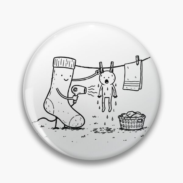 Item preview, Funny Sock Hair Dryer Laundry Day Humor Cute Laundry Design designed and sold by MonkiFlipp.