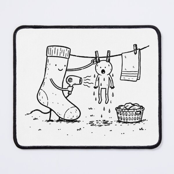 Item preview, Funny Sock Hair Dryer Laundry Day Humor Cute Laundry Design designed and sold by MonkiFlipp.