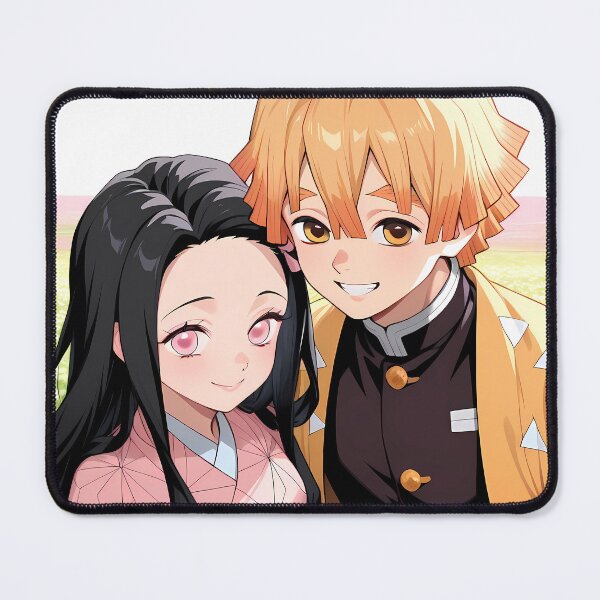 Item preview, Nezuko Kamado Demon Slayer Cute Couple Portrait With Zenitsu Agatsuma designed and sold by bystudiolereve.