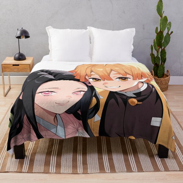 Item preview, Nezuko Kamado Demon Slayer Cute Couple Portrait With Zenitsu Agatsuma designed and sold by bystudiolereve.