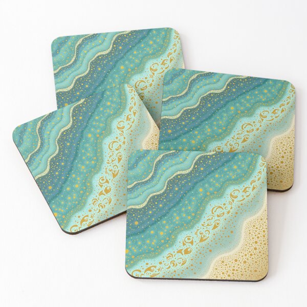 Item preview, Aboriginal Inspired Dot Art - Warm Shallow Ocean Current designed and sold by GrinGalore.