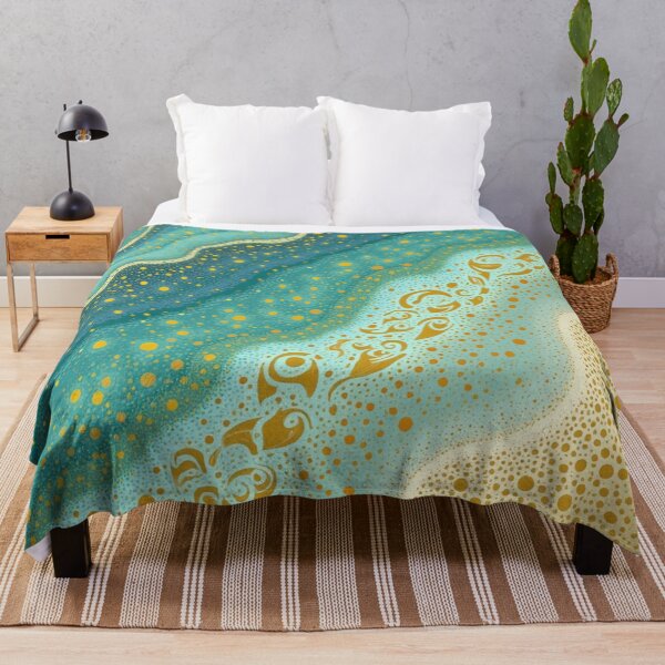 Item preview, Aboriginal Inspired Dot Art - Warm Shallow Ocean Current designed and sold by GrinGalore.