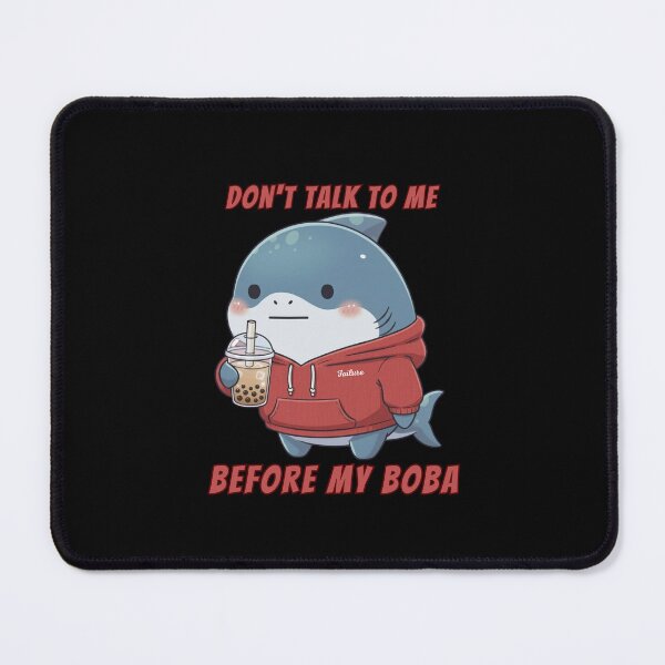 Item preview, Don't Talk to Me Before My Boba Funny Shark Shirt – Cute Bubble Tea Graphic Tee designed and sold by Nature's Chibis.