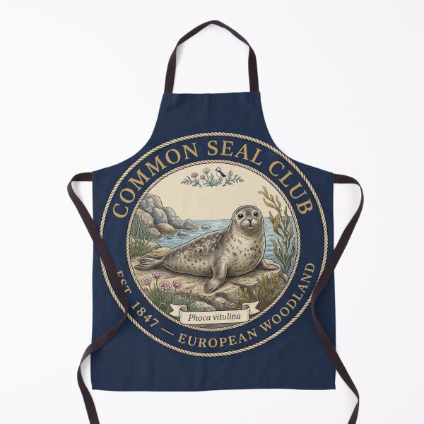 Artikelvorschau, Vintage-Abzeichen des Common Seal Club, europäische Küstenkunst entworfen und verkauft von CalmCapy Co.