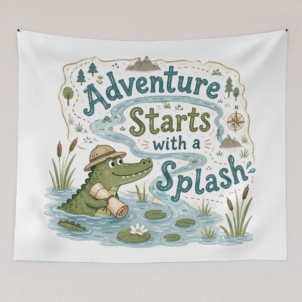 Item preview, Swamp Scout - Cute Crocodile designed and sold by bapupa.