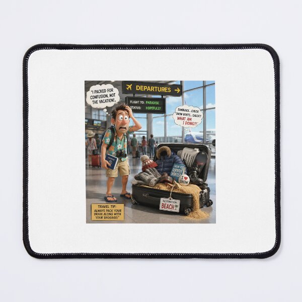 Item preview, Funny Travel Fails: Packed for Winter at the Beach designed and sold by PrintableArt123.
