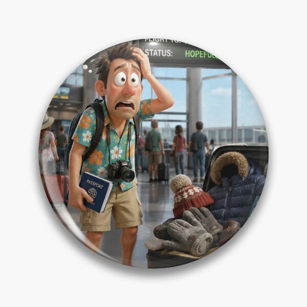 Item preview, Funny Travel Fails: Packed for Winter at the Beach designed and sold by PrintableArt123.