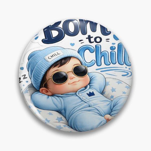 Item preview, Born to Chill – Cool Baby Sticker designed and sold by Genzfirevibes.