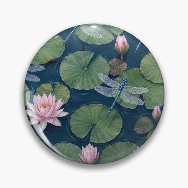 Item preview, Water Lily Pond with Dragonflies designed and sold by Owcomm.