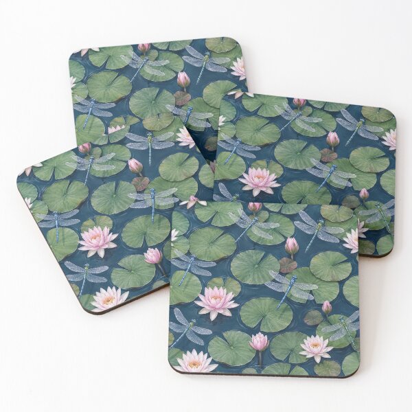 Item preview, Water Lily Pond with Dragonflies designed and sold by Owcomm.