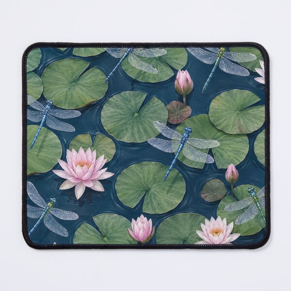 Item preview, Water Lily Pond with Dragonflies designed and sold by Owcomm.