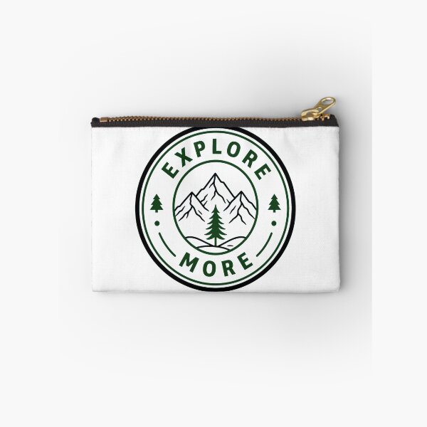 Item preview, EXPLORE MORE Outdoor Adventure Badge | Minimalist Mountain Tree Design designed and sold by Ahmed Nedji.
