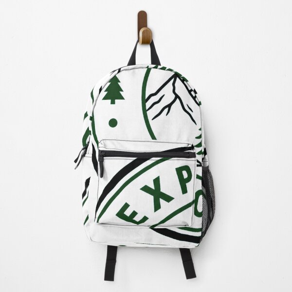 Item preview, EXPLORE MORE Outdoor Adventure Badge | Minimalist Mountain Tree Design designed and sold by Ahmed Nedji.