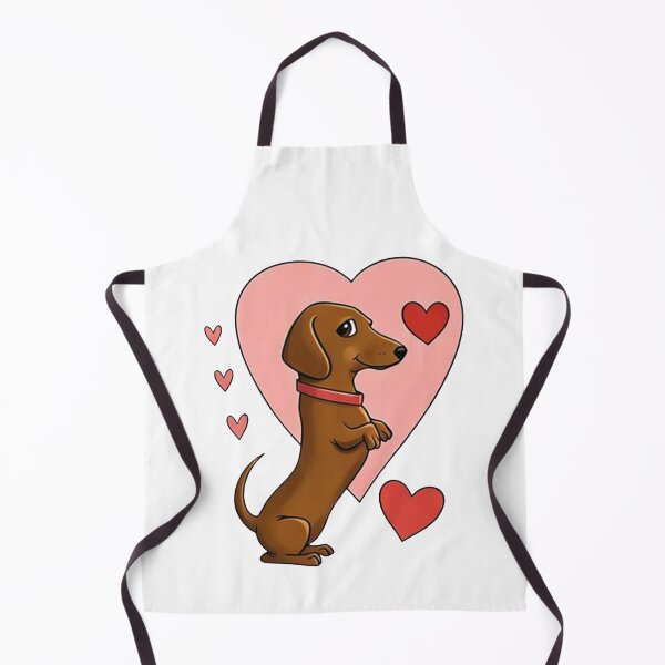 Item preview, Lindo perro salchicha de pie frente a un corazón rosa designed and sold by tenggaracalvin.