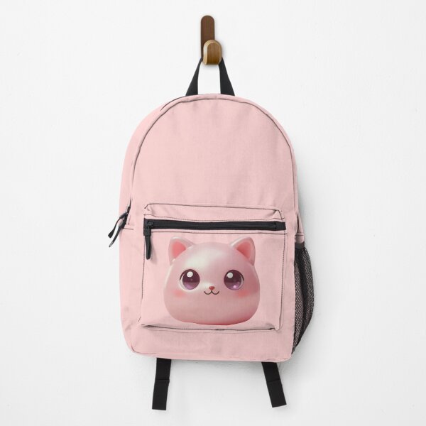 Item preview, Cute Pink Cat Squishy Head – Photorealistic Kawaii Stress Toy Cutout designed and sold by EmeraldeaArt.